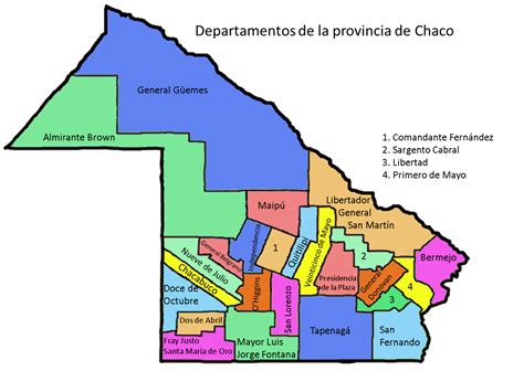 listado provincia de chaco